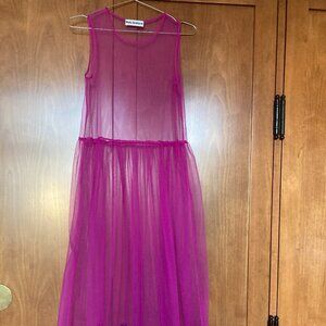 Molly Goddard Bright Pink Tulle Dress